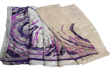 Indian Traditional Dress Saree Women Wrap Used Printed Fabric Sewing Beige Sari