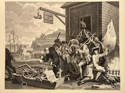 France C Armstrong William Hogarth Antik Stahlstich Engraving Illustration RAR - Bild 1 von 4
