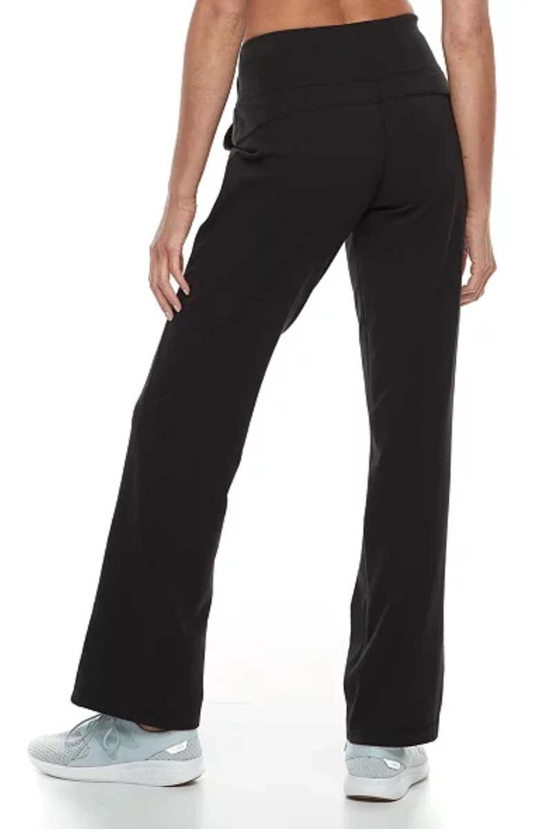 Tek Gear straight leg pull-on pants NWT womens XXL petite 2XL PXXL black $36