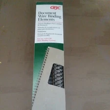 GBC DOCUMENT WIRE BINDING ELEMENTS # 9665301 TWIN LOOP 1/4 'X 32. 3.1 WHITE NEW