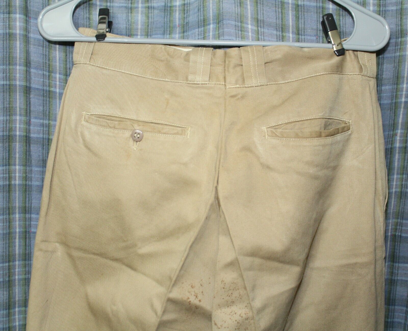 Vtg Late 1950's Early 1960's US Army Khaki Chino Trousers Chinos 29 W x 32 L