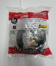 Certified Appliance Accessories Electric Dryer Cord 6ft 90-2024 4 Wire 30 Amp