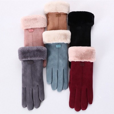 Damen Handschuhe Thermo Touchscreen Fingerhandschuhe Winter Handschuhe Fahrrad l