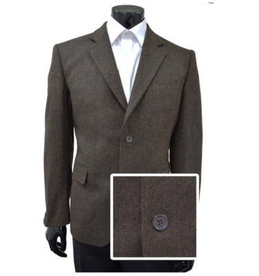 Lloyd Attree & Smith Mixed Wool Brown Flecked Tweed Jacket - 44'' Chest