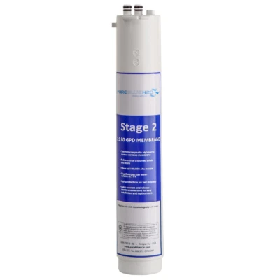 Pure Blue High Efficiency Membrane for 1:1 Reverse Osmosis Water Filter System.