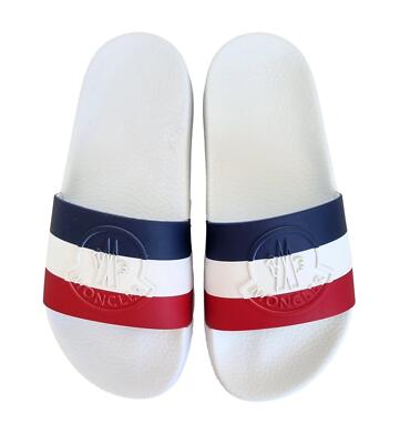 MONCLER ciabatte sandalo in gomma uomo BASILE 01A49 bianco