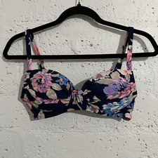 Old Navy Womens Bikini Top S Blue Floral AT18
