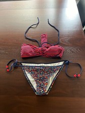 Braguita De Bikini Brasileña Con Lazo Lateral En Color Ladrillo - Bottom Madras Bandeau - Rio De Sol