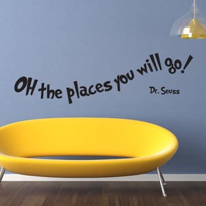 Oh The Places You Will Go Dr Seuss Wall Art Stickers Decal Words Quotes Kids Ds3 Ebay