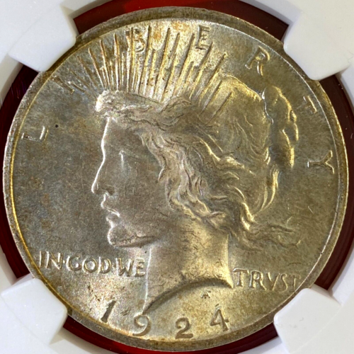 NGC MS-65! 1924 PEACE DOLLAR - Picture 1 of 3