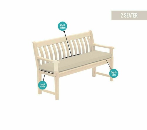 MADE TO MEASURE Outdoor Waterproof Fabric Bench Pad Garden Furniture Sale - Picture 8 of 18