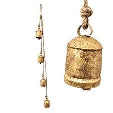 Set of 4 wreath bells on rope, Decorative Christmas bells, Christmas gifts