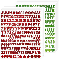 14 Shteets 1/2 Inch Small Glitter Cursive Let...