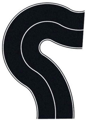 Gaugemaster GM371 OO Gauge Self Adhesive Tarmac Road Universal Curves (40mm) 2pc