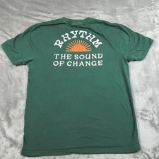 Rhythm Shirt Mens Small Green Short Sleeve The Sound Of Change Short Sleeve