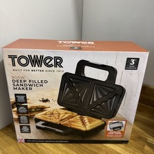 Image of NEW Tower 3 in 1 Deep Filled Sandwich Maker 900W - T27032