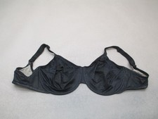 44D Wacoal Womens Black Unlined Underwired Back Closure Demi Bra 10L