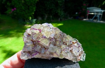 ⚒ NEU!! Gelbgrün/lila Fluorit Kristall Stufe, Namibia, Okorusu Mine ⚒ 🇳🇦