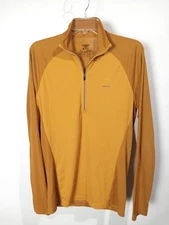 Patagonia Capilene 2 Lightweight Orange 1/4 Zip 2-Tone Base Layer Men's Medium
