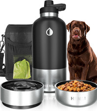 Dog Water Bottle, Insulated Dog Travel Water Bottle, Stainless Steel Pet Water B