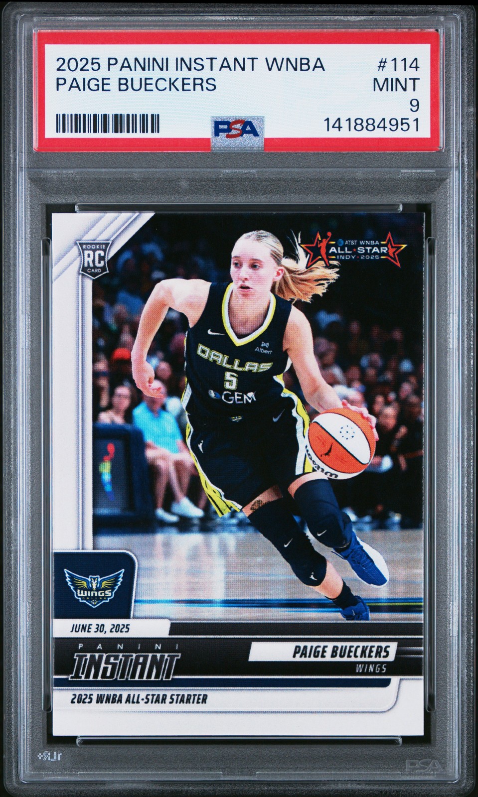 2025 PANINI INSTANT WNBA #114 PAIGE BUECKERS PSA 9