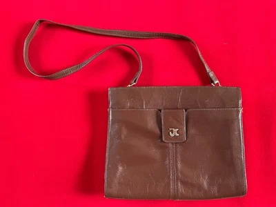 Petit sac à main en cuir marron d’Italie - Photo 1/4
