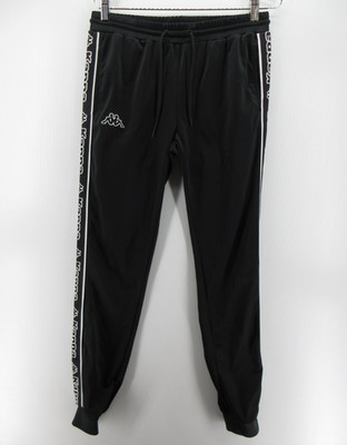 Kappa Pants Men Large Black Tape Alic Soccer Track Jogger Athletic Sportswear