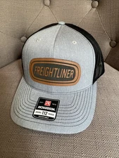Grey Black Freightliner  richardson 112 Snapback Trucker Hat Cap