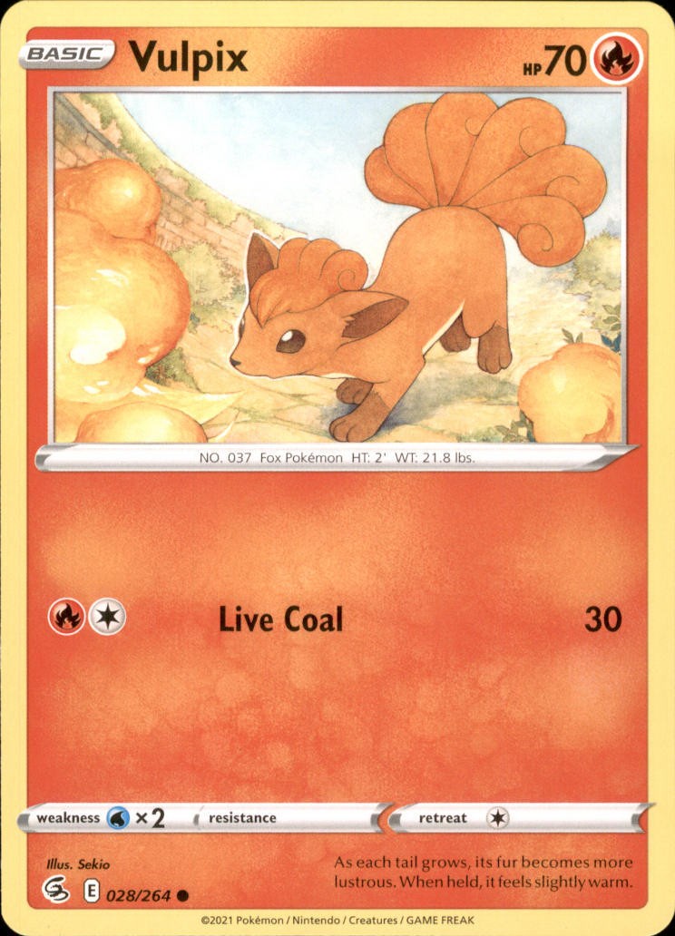 Vulpix (28) 028/264 SWSH08: Fusion Strike Pokemon TCG -EN NM