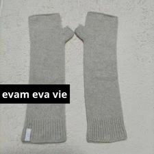 evam eva vie Cashmere Arm Warmer Light Grey