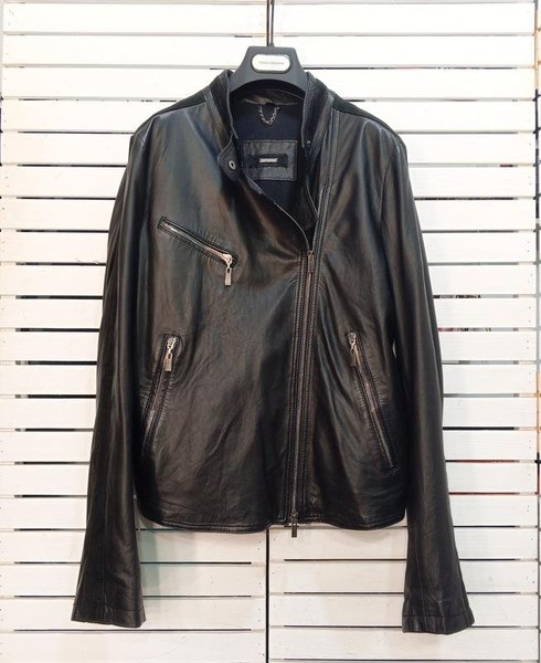 Women Rene Lezard Jacket Black Leather 40 / L