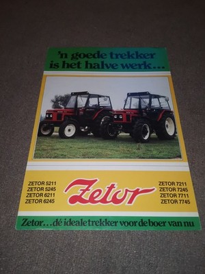 Original Prospekt Zetor 5211 - 7745 Traktor Motokov CSSR Export Niederlande 