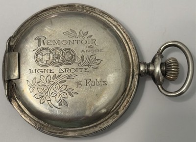 Vintage Remontoir Ligne Droite 15 Rubis pocket watch