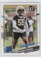 2023 Panini Donruss Rated Rookie Aqueous Test Isaiah Foskey #373 0rd2