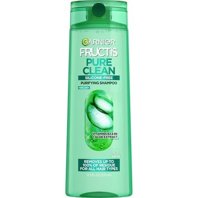 Garnier Fructis Pure Clean Purifying Shampoo, Silicone-Free, 12.5 Oz