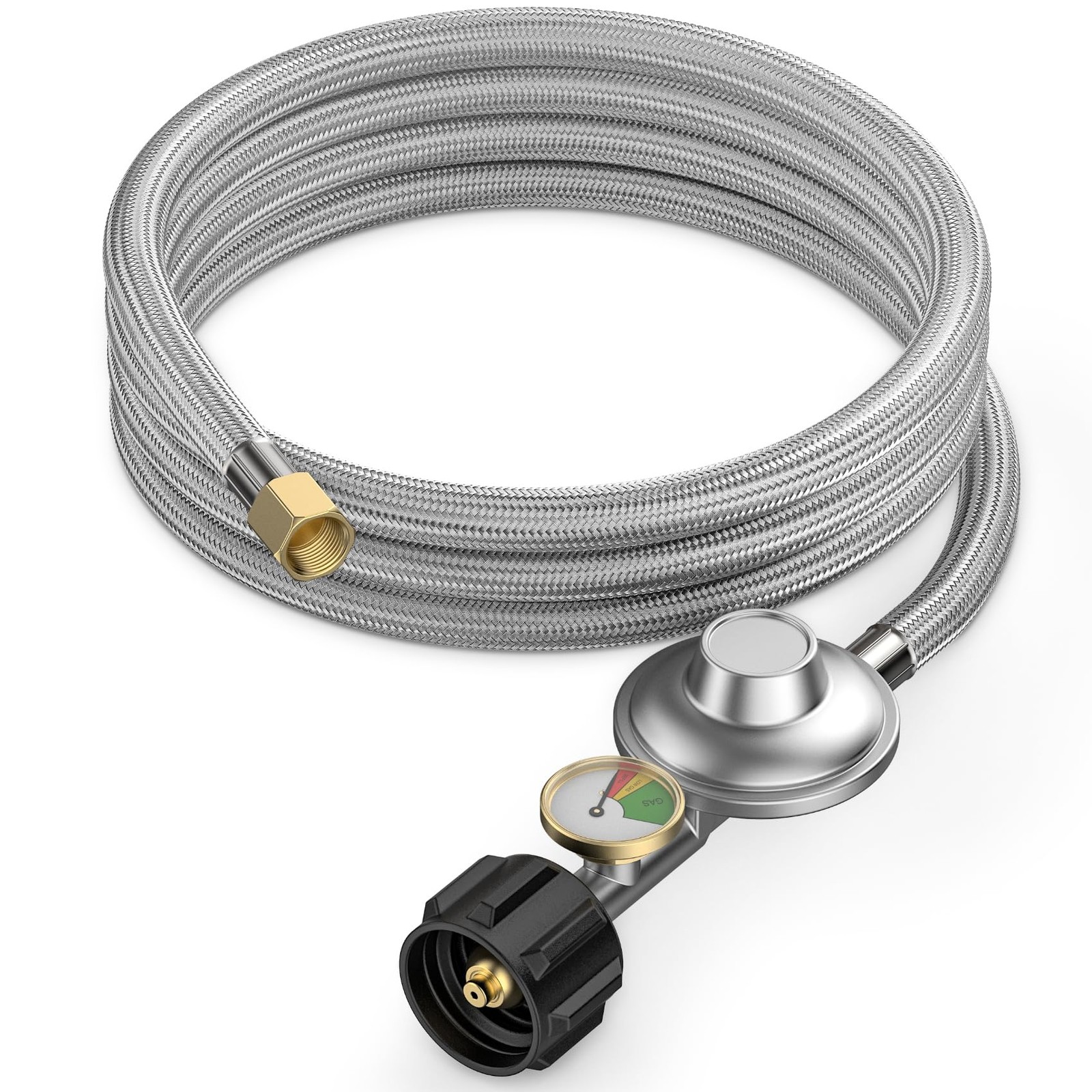 only fire 12 Feet Propane Regulator Hose with Gauge,Fits for