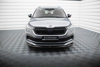 Front Ansatz V.1 FüR Skoda Kodiaq Sportline Mk1 Facelift Frontspoiler Schwarz