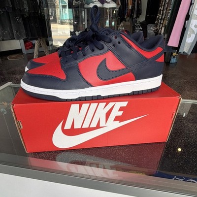 Nike Dunk Low Retro University Red Obsidian White DV0833-601 Leather Sneaker