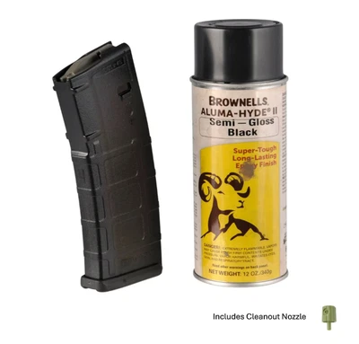 Brownells Aluma-Hyde II Epoxy Based Firearm Finish Spray Paint Semi Gloss Black