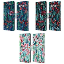 MICKLYN LE FEUVRE WATERCOLOUR GARDEN LEATHER BOOK CASE FOR SAMSUNG PHONES 3