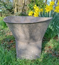 Big Old Vintage Galvanised Metal Farm Hopper - Garden Feature / Planter - Rustic