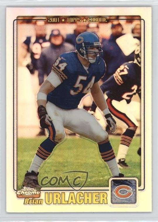 2001 Topps Chrome Refractor 82/999 Brian Urlacher #129 HOF 06pp