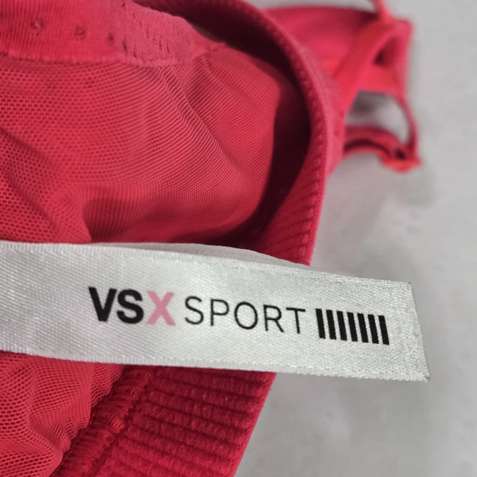 Victoria's Secret Women Sports Bra 32A Pink VSX Sport Wireless Strap Mesh - Image 3 of 4