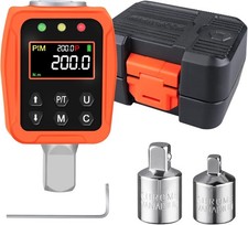 Digital Torque Adapter, 1/2 Inch 10-210 N.m Torque Adapter Set with Preset, Bear
