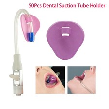50 un./Bolsa Soporte de tubo de succión dental Tubo eyector de saliva Posicionador de tubo HVE