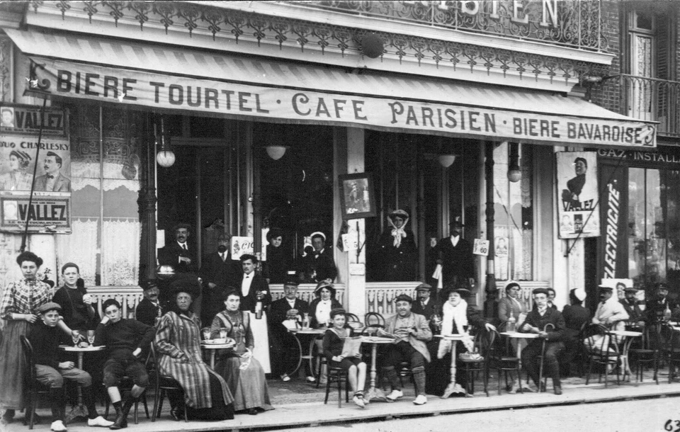 CP PHOTO ANCIENNE LE TREPORT FACADE DU GRAND CAFE PARISIEN BIERE BAVAROISE AV - Photo 1/1