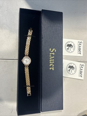 Stauer Bella Rose Watch rose WHITE face Diamondaura WR 30M JAPAN MOV'T BATTERY