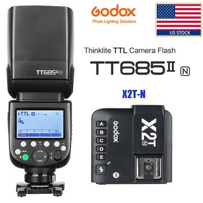 Godox TT685II-N 2.4G TTL HSS Camera Flash Light Speedlite+X2T-N trigger Fr Nikon