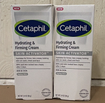 Cetaphil Skin Activator Hydrating Firming Cream AHA Cica 3.4 oz 2 Pack