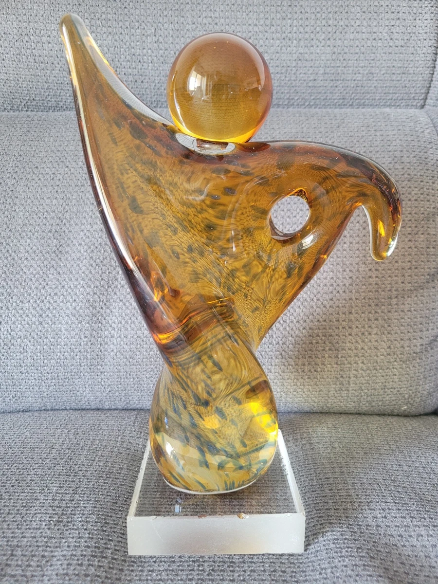 LOT DE DEUX fines figurines en verre « le cheval et le poisson », style